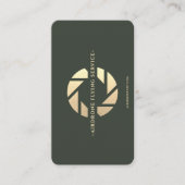 ドローンモダンパイロットサー飛んでいるビスグリーン金ゴールド 名刺 (正面)