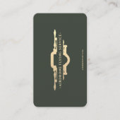 ドローンモダンパイロット金ゴールドグリーンモノグラム 名刺 (正面)