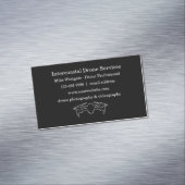 ドローンモダン航空写真・ビデオ撮影 マグネット名刺 (インサイチュ)