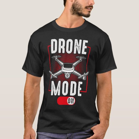 ドローンモード愛好家の翼もし私はアヒルあなたを翔 Tシャツ (正面)