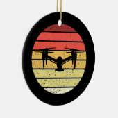 ドローンレトロスタイルヴィンテージ セラミックオーナメント (右)