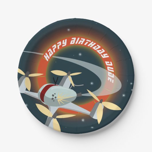 ドローンレース ペーパープレート (正面)