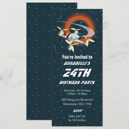 ドローンレース 招待状 (正面/裏面)