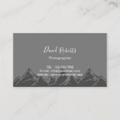 ドローン写真スカイライン航空写真家グレー 名刺 (裏面)