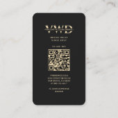 ドローン操モダン作者黒金ゴールドモノグラム 名刺 (裏面)