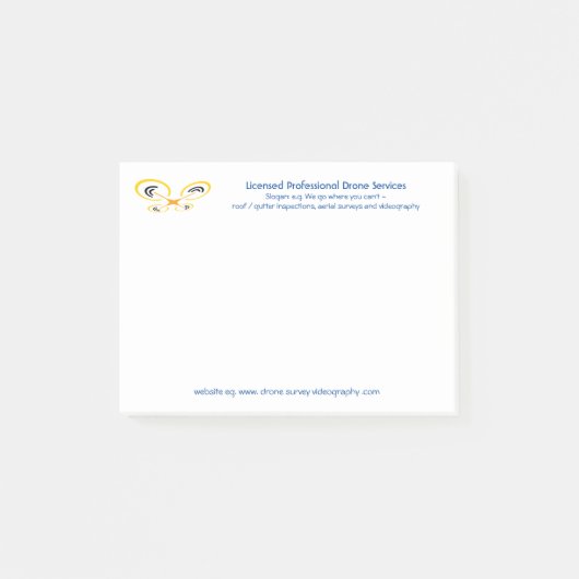 ドローン検査・調査・ビデオ・サービス ポストイット (正面)