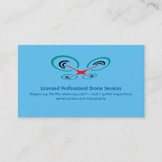 ドローン点検・ビデオ・サービス、パイロット業者 名刺 (正面)