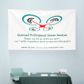 ドローン点検・ビデオ・サービス、パイロット業者 横断幕 (トレードショー)