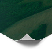 ドローン画像：住宅のある農村地帯の空中表示 ポスター (角)