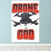 ドローン神のロゴ キャンバスプリント (インサイチュ (ウッドフロア))