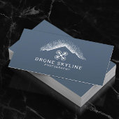 ドローン航空写真ほこりっぽいブルーフォトグラファー 名刺