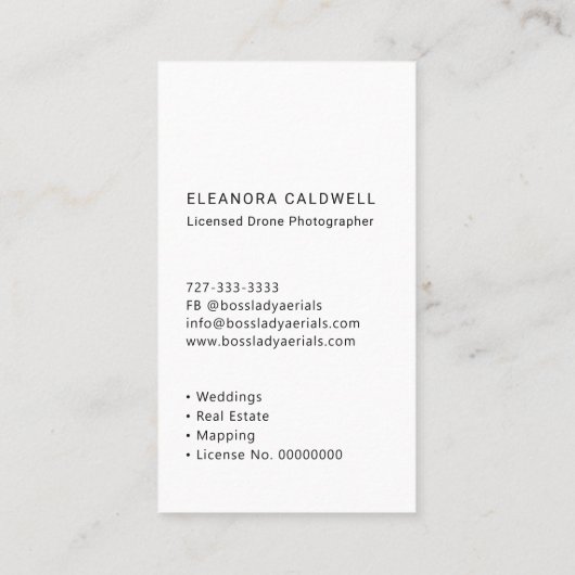 ドローン航空写真ロゴ 名刺 (裏面)