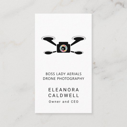 ドローン航空写真ロゴ 名刺 (正面)