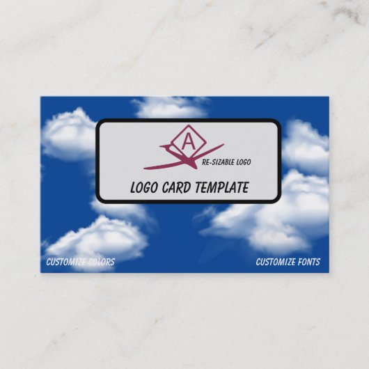 ドローン航空図パイロット雲 名刺 (正面)