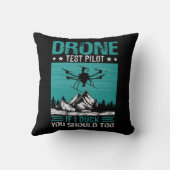 ドローン試験パイロットおもしろいことわざ クッション (裏面)