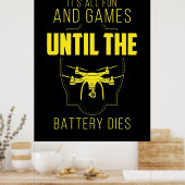 ドローン飛んでいるは私のゲームだ ポスター (キッチン)