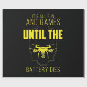 ドローン飛んでいるは私のゲームだ ラッピングペーパー (フラット)