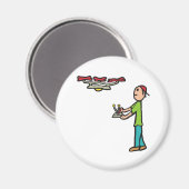 ドローン飛んでいる マグネット (正面/裏面)