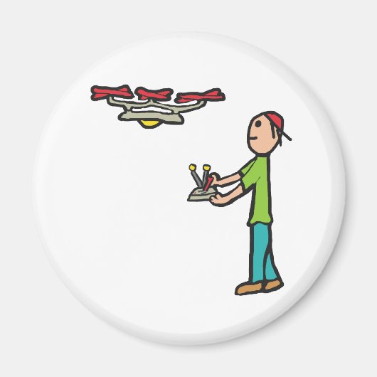 ドローン飛んでいる マグネット (正面)