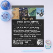ドローン・コラージュ・バナー、ドローンレンタル会社 チラシ (シングル)