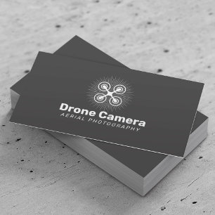 ドローン·サービス航空写真ダーエレガントクグレー 名刺