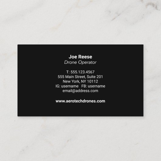 ドローン 名刺 (裏面)