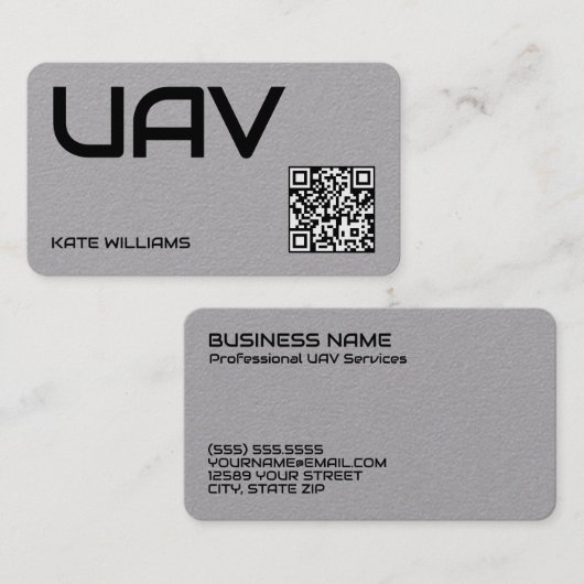 ドローンUAVカスタムQR 名刺 (正面/裏面)