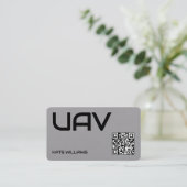 ドローンUAVカスタムQR 名刺 (スタンド正面)