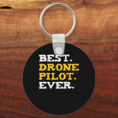 ドロ最高のーンパイロットエバおもしろいーコマーシャルクアドコプター キーホルダー (正面)