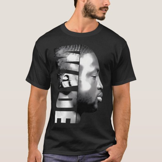 ドワイアンウェイド白黒 Tシャツ (正面)