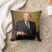ドワイトアイゼンハウワープレジデントホワイトハウスポートレート クッション (ブランケット)
