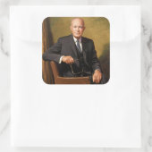 ドワイトアイゼンハウワープレジデントホワイトハウスポートレート スクエアシール (バッグ)