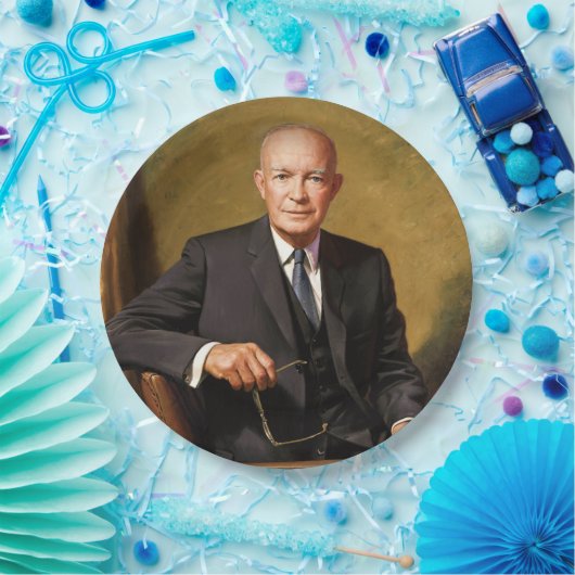 ドワイトアイゼンハウワープレジデントホワイトハウスポートレート ペーパープレート (パーティー)