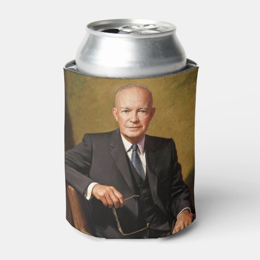 ドワイトアイゼンハウワープレジデントホワイトハウスポートレート 缶クーラー (缶正面)