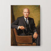 ドワイト・アイゼンハワープレジデント　ホワイトハウス肖像画 缶バッジ (正面)