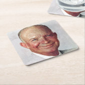 ドワイト・D・アイゼンハワー スクエアペーパーコースター (アングル)