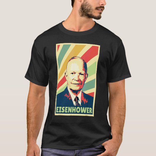 ドワイト・D・アイゼンハワー レトロカラー Tシャツ (正面)