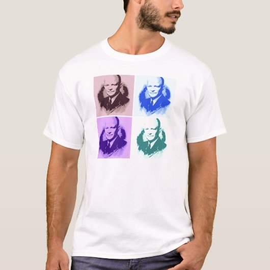 ドワイトDアイゼンハウアーアポップ・アートのート Tシャツ (正面)