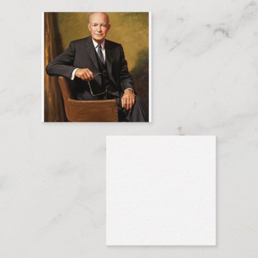 ドワイトDアイゼンハワー大統領 スクエア名刺 (正面/裏面)