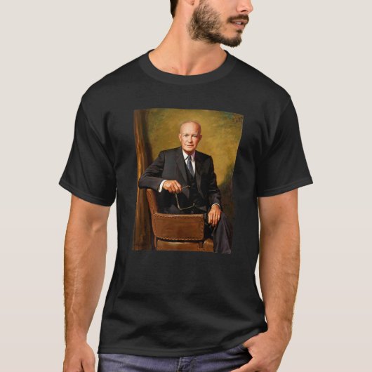 ドワイトDアイゼンハワー米大統領ポートレート Tシャツ (正面)
