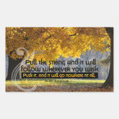 ドワイトD.アイゼンハワー感動的引用文「押せ」 長方形シール (正面)