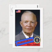 ドワイトD.アイゼンハワー野球カード ポストカード (正面/裏面)