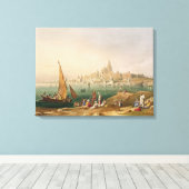 ドワーカの聖なる町と寺院は巻から キャンバスプリント (インサイチュ (ウッドフロア))