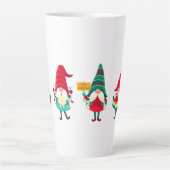 ドワーフがクリスマスのお祝いを言う カフェラテマグ (正面)