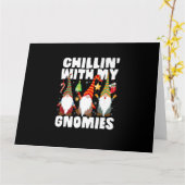 ドワーフたちと一緒にのんびり 面白いドワーフのクリスマス パーマ カード (黄色い花)