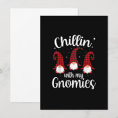 ドワーフたちと一緒にチルする バッファロー レッド プラッド クリスマス 招待状 (正面/裏面)