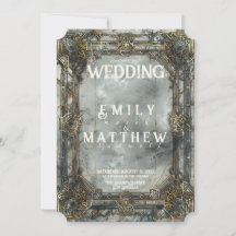 ドワーフの壮麗なファンタジー結婚式招待状