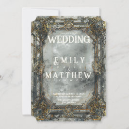 ドワーフの壮麗なファンタジー結婚式招待状 招待状