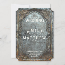 ドワーフの壮麗なファンタジー結婚式招待状 招待状