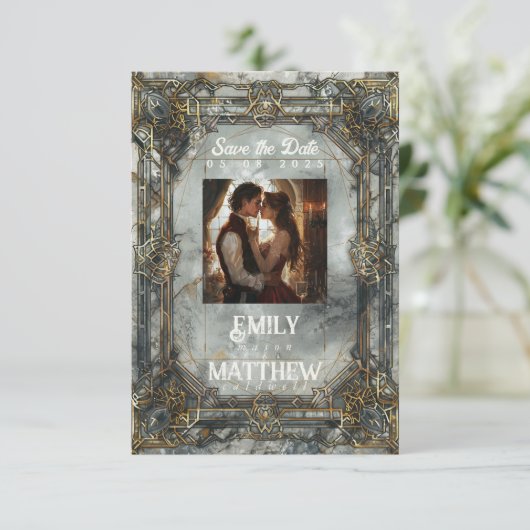 ドワーフの豪華なファンタジー結婚式の日付を保存 セーブザデート (スタンド正面)